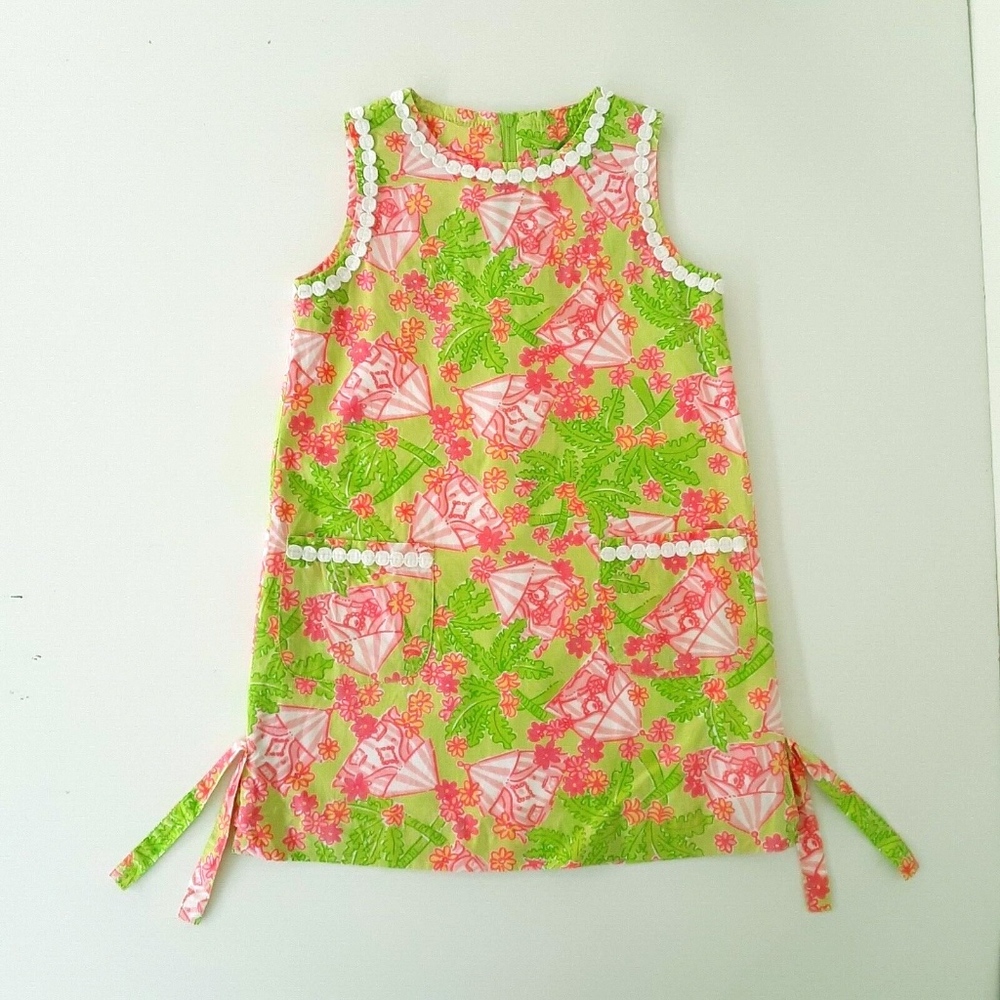 Lilly Pulitzer Shift Dress 7 Kids Lined Sleeveless
